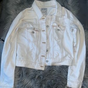 OLD NAVY Cream Denim/Jean Jacket